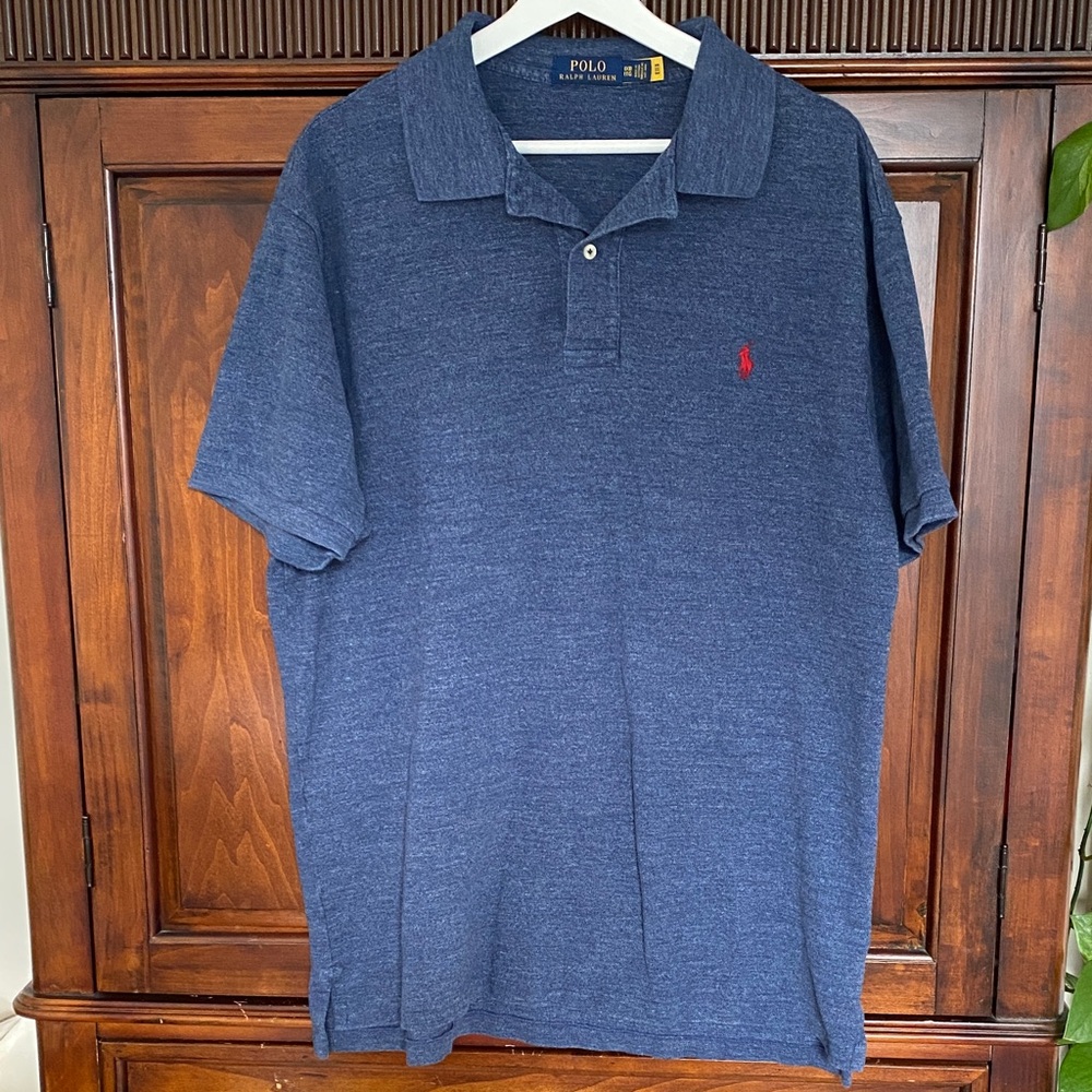 Polo by Ralph Lauren Men's Navy Polo Shirt Size 1XL